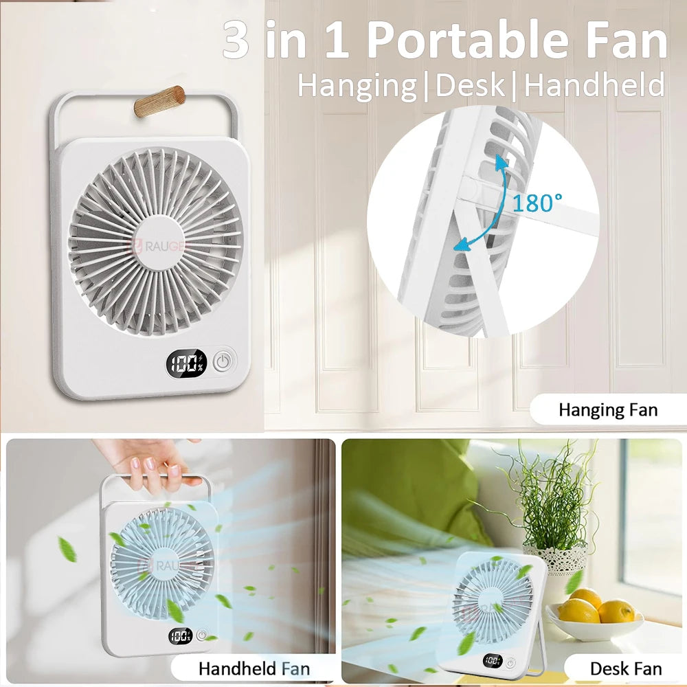 Mini Rechargeable Desk Fan – Portable & Adjustable