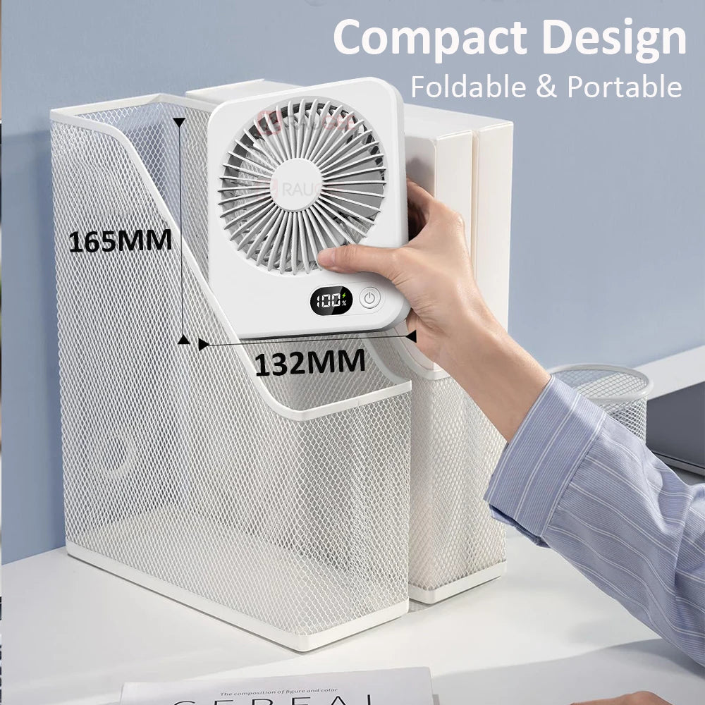 Mini Rechargeable Desk Fan – Portable & Adjustable